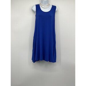 Womens Blue Sleeveless A-Line Dress By 12 Pops Size M